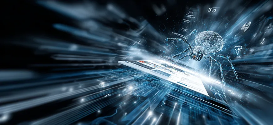 SpeedyIndex — инструмент для быстрой индексации сайта в Google, цифровой паук и веб-страница в стиле искусственного интеллекта